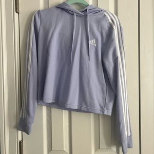 adidas purple cropped sweatshirt